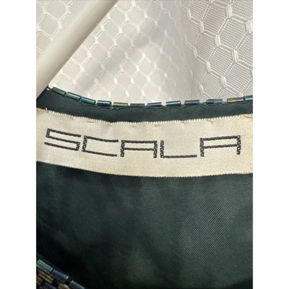 Vintage Scale Women's Dress Silk Sequins Beaded 1X India Gown Formal - Picture 2 of 9